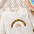 thumbnail image 1 of PatPat Baby Boy/Girl Rainbow Pattern Waffle Long-sleeve Pullover Sweatshirt, 1 of 6