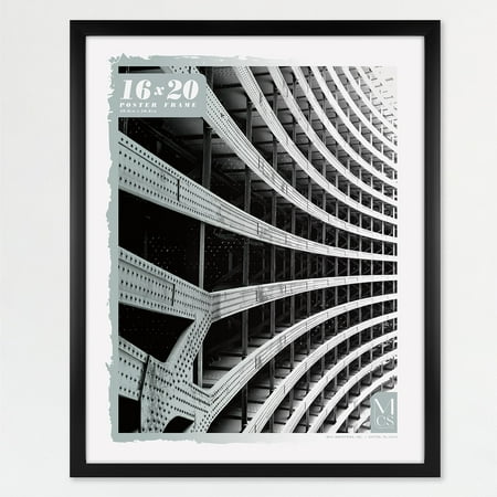 MCS Foundation 16x24 Poster Frame Traditional Brass, Vertical & Horizontal Wall Hanging Large Picture Frame for Photos, Posters & Art Prints (1-Pack)