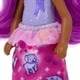 thumbnail image 4 of Barbie Dreamtopia Chelsea Royal Doll with Pink Hair, Purple Bow Headband & Colorful Skirt, Small Doll Bends at Waist, 4 of 5