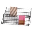 thumbnail image 2 of SSWBasics 3-Tier Black Wire Countertop Rack - 12¾”H x 23½”W x 14"D - Black Wire Magazine Display, Countertop Book Display Rack, Multi-Purpose Literature Rack for Comic Books, Magazines, and Literature, 2 of 3
