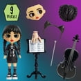 thumbnail image 3 of Wednesday Deluxe 6-inch Articulated Figure, 11-pieces, Interchangeable Face Plates and Fashion, Customizable Collectible Figurine, Kids Toys for Ages 3 Up, 3 of 9