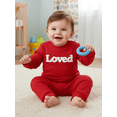 thumbnail image 6 of BemeyourBBs Toddler Baby Boy Girl Valentines Day Outfits Loved Letters Embroidery Sweatshirt and Pants Set Spring Fall Winter Clothes, 6 of 9