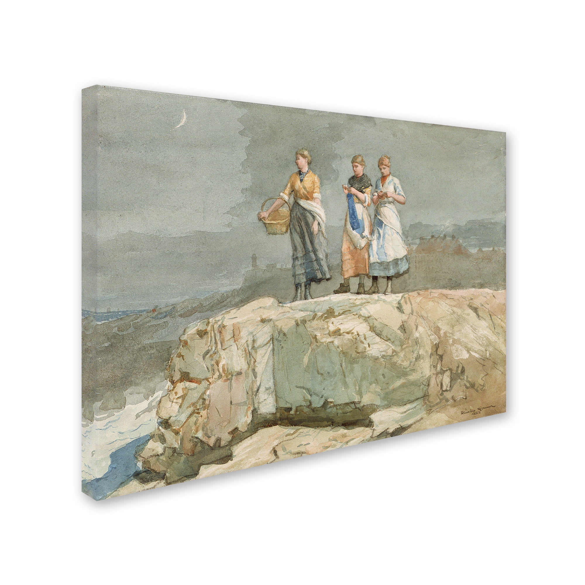Trademark Fine Art 'The Cliffs' Canvas Art by Winslow Homer