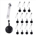 thumbnail image 1 of Kit de Carrete DIY con Cuentas de 12 Piezas, Carrete Nombre IdentificacióN RetráCtil, Soporte Clips para Cuentas, Barra en con Clip para CinturóN, Negro, 1 of 5