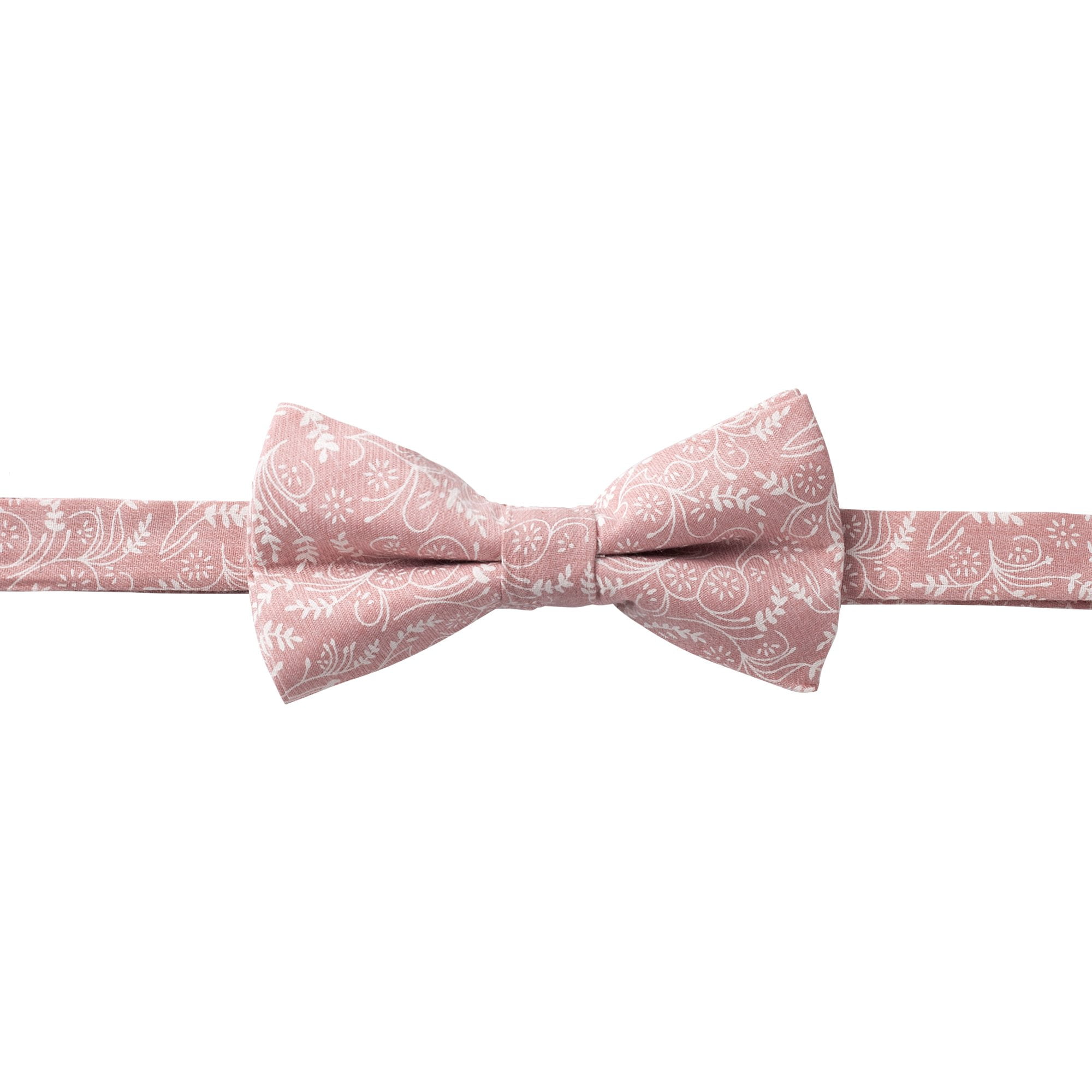 Dusty Pink Floral BV49 Pre-Tied Premium Quality Bow Tie Cotton 