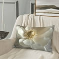 thumbnail image 5 of Pofeuu Elegant Ivory Flower Print Polyester Microfiber Plush Pillowcases, Super Soft and Cozy Pillow Case Covers with Envelop Closure（Pillow core not included）-20"x30", 5 of 6