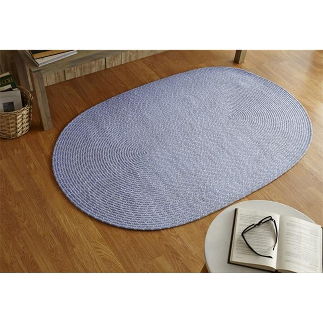 Better Trends Sunsplash Braided Rug 2 X 5 Periwinkls Solid