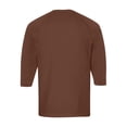 thumbnail image 5 of Nestiefly 3/4 Sleeve Shirt for Men Fit Henley T-Shirt Pullover Lightweight Gym Workout Baseball Shirts Button Up Tops Brown 2XL, 5 of 7