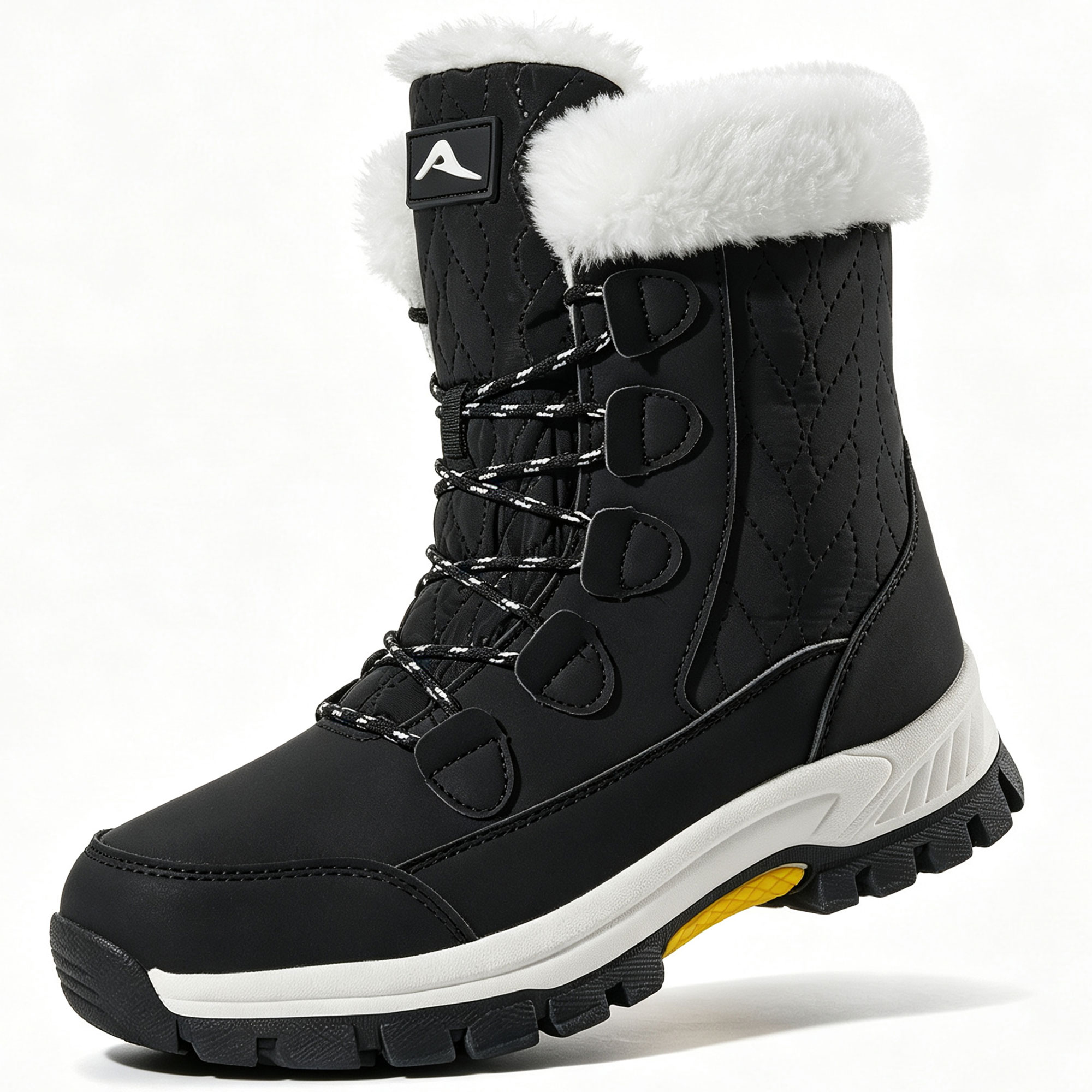Ecetana Women's Winter Snow Boot, Black