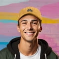 thumbnail image 3 of Dalix Bike Embroidered Bicycle Cotton Baseball Cap Adjustable Dad Hat Mens in Washed Gold, 3 of 5