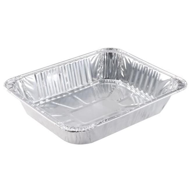 Diplastible Oblong Disposable Aluminum Pans with Lids - 10 Pack - 8.5 x 6 x  2.5 in 5-lb Pan with Foil Covers Perfect for Baking Cooking Food and
