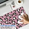thumbnail image 4 of Long Mouse Pads for Desk,Pink and Black Of Leopard Print Desk Mats on Top Of Desks, Desk Mouse Pad Extra Large with 3mm Non-Slip Base and Stitched Edge for Gaming,Office,Work,Home 31.5"x11.8", 4 of 6