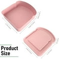 thumbnail image 2 of COREBAY Pink & Grey Reusable Toaster-Shaped Sandwich Lunch Boxes (4 Pack) – Plastic Food Containers with Lids for Meal Prep, 2 of 6