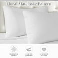 thumbnail image 4 of Superior Enzy Floral Matelasse Bedspread Set, California King, White, 4 of 9