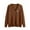 Brown, variant on Admvng Cardigan Sweaters for Women Solid Casual Knitted Button Up Long Sleeved Plus V-neck Sweater Tops, Size S-3XL