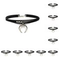 thumbnail image 3 of Guardurnaity Necklace Geometric Adjustable Moon Hanging Pendants Choker Valentines Necklaces Gift Layered Day for Women Girls Daily Dress Negro 10piezas Guardurnaity CBP502472, 3 of 6