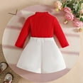 thumbnail image 4 of Favoffer Baby Girls' Winter High-Neck 2-Piece Set - Long Sleeve Top + Woolen Shorts for Daily Wear, Family Photos, Birthday Parties, Home Lounging Newborn Infant 6M-3Y, 4 of 9