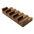 thumbnail image 3 of Soporte de sushi de madera soporte de tacos 5 cuadrícula decorativa decorativa japonesa bandeja para servir estante de tacos para casa de restaurantes, 3 of 9
