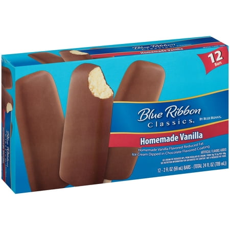 Blue Bunny™ Homemade Vanilla Ice Cream Bars, 2 fl. oz. Bars, 12 count ...