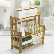 Sorbus Countertop Organizer and Spice Rack Storage, 3-Tier Bamboo 16.25 H Countertop Spice Rack