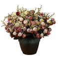 thumbnail image 2 of 2pcs7 Fork 21 Head Artificial Flower Bouquet Mini Roses Wedding Home Office DecorPinkPink, 2 of 2