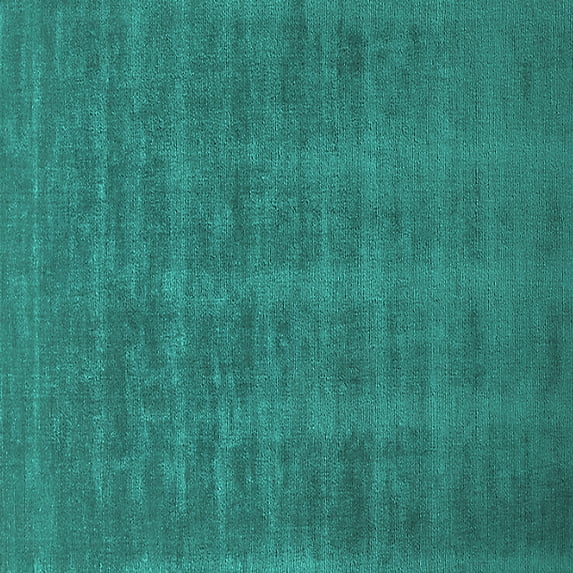 Ahgly Company Machine Washable Indoor Square Solid Turquoise Blue Modern Area Rugs, 7' Square