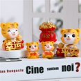 thumbnail image 5 of Zhaomeidaxi 2022 New Year Tiger Car Ornaments Figurines Miniatures Crafts Ornament Lucky Fortune Tiger Lantern Statue Ornament for Car Desktop Home Ornament Interior Decoration Good Meaning, 5 of 10