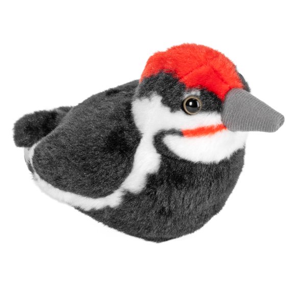 Wild Republic Audubon Birds Pileated Woodpecker Plush with Authentic Bird Sound, Stuffed Animal, Bird Toys for Kids and Birders, 5 Inches