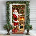 thumbnail image 4 of Merry Christmas Door Cover Christmas Hanging Ornaments, Beautiful Santa Door Cover for Christmas Decorations Winter Holiday Party Supplies 70.87x35.43 Inch Multicolor, 4 of 6