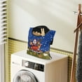 thumbnail image 2 of ZIATUBLE Christmas Santa Claus Clothespin Bag and Pins Deer Clothespin Holder for Clothesline Machine Washable Clothespin Bag Hanging Storage Organizer for Home Outdoor Supply, 2 of 7