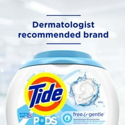 Tide Pods Laundry Detergent Soap Packs, Free and Gentle, 42 Count