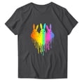 thumbnail image 4 of Xuyuer Easter Tshirt Women Tie Dye Happy Easter Tie Dye Shirts Funny Bunny T-Shirt Rabbit Graphic Short Sleeve Tee Tops Short Sleeved Round Neck Pullover Fashionable, 4 of 4