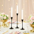 Nuptio Taper Candle Holders In Bulk Black Candlestick Holders Set of 3