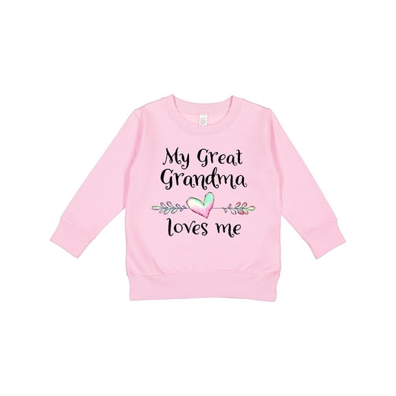 Inktastic My Great Grandma Loves Me Heart Great Grandchild Toddler Sweatshirt