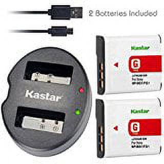 Kastar Battery (X2) & Dual USB Charger for Sony NP-BG1 NPBG1 NP-FG1 NPFG1 and Cyber-shot DSC-W120 W150 W220 DSC-H3 H7 H9 H10 H20 DSC-H50 DSC-H55 DSC-H70 DSC-HX5V DSC-HX7V DSC-HX9V DSC-HX10V