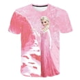thumbnail image 2 of 2-14 años niña Frozen Anna Elsa dulce camisetas niñas ropa Disney dibujos animados camiseta niños verano manga corta cumpleaños regalos 6T Gao Jinjia LED, 2 of 2