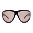 thumbnail image 2 of XXL Oversized Trendy Modified Curved Wrap Around Sport Plastic Sunglasses Black - Brown, 2 of 4