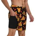 thumbnail image 3 of Fotbe Cartoon Pizza Men’s Swim Trunks Quick Dry Swim Shorts Board Shorts with Mesh Lining-X-Large, 3 of 9