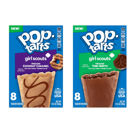 Pop-Tarts Girl Scouts Frosted Coconut Caramel and Frosted Thin Mints Pop-Tarts Pop-Tarts Bundle