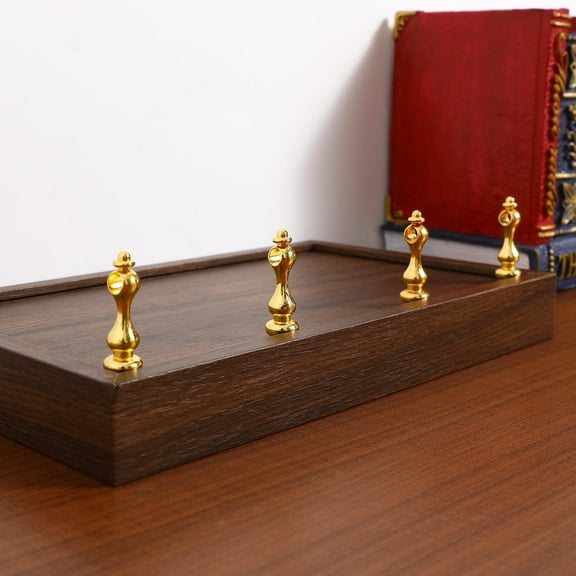 Topbathy 4pcs Metal Spindles Furniture Connectors Post Cap Glass Railing Post Connector Cap Cabinets Spindles, Brass