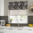 thumbnail image 5 of 2 Pack Valances for Windows, Wildflowers Blossom Window Valances for Living Room/Bedroom/Bathroom, Black Spring Garden Botanical Floral Light Filtering Kitchen Curtain Valance 42"W x18" L, 5 of 9