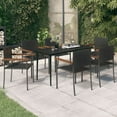thumbnail image 1 of vidaXL 7 Piece Garden Dining Set Black, 1 of 5