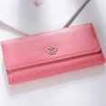 thumbnail image 2 of Cartera de mujer Cartera larga con hebilla coreana con forma de rombo y corona bordada Cartera de mujer, 2 of 5
