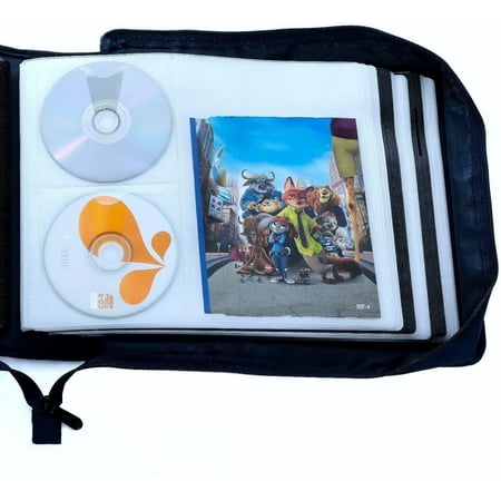 MegaDisc Noir 510 CD DVD Blu-Ray en aluminium comme boîte de boîtier de  rangement avec manches de suspension 