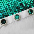 thumbnail image 4 of Manfei Teens Abstract Geometric Plaid Curtains Pack of 2 (42x84 Each),Futuristic Cubes Curtains Blackout,Gradient Neon Lights Bedroom Curtains,Luxury Bedroom Decor, 4 of 6