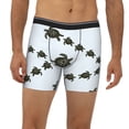 thumbnail image 2 of Salouo Sea Turtle Pattern Men's Boxer Briefs, Soft & Breathable Underwear Elastic Waistband Briefs for Men,1-Pack, 2 of 7