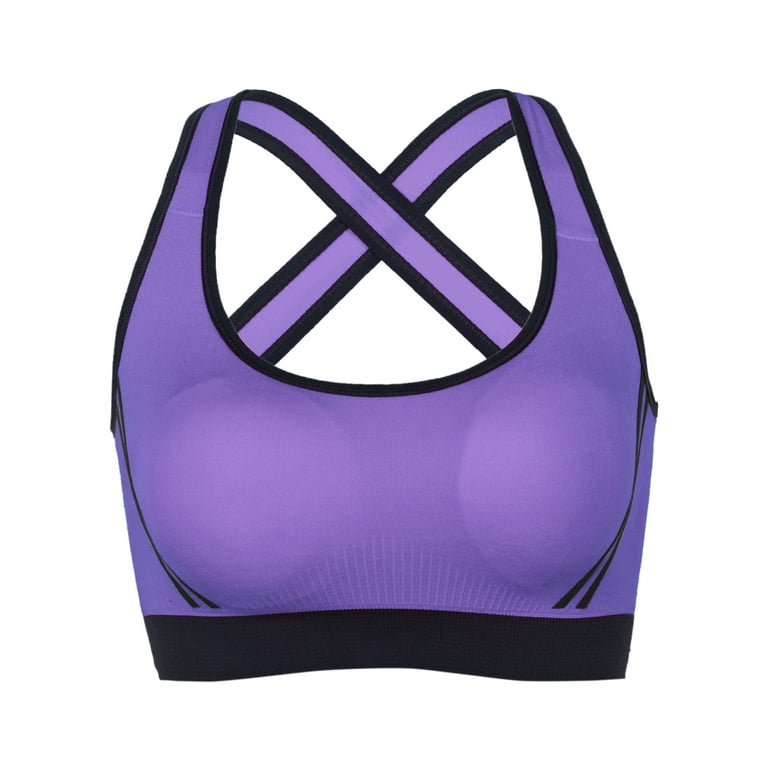 Women's Sports Bras Comfort Active Bras With Removable Padded Support  Workout Fitness Yoga Bra S-XL 