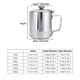 thumbnail image 4 of Jarra de acero inoxidable Ecomeon para Café y leche 350 ml plata, 4 of 6