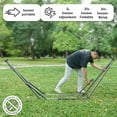 thumbnail image 5 of Tranquillo Uniki Support de Hamac Ajustable, Hamac avec Support pour Hamac Portable d'Extérieur, Capacité de 550 Lb Support de Hamac Double de Luxe, Hamac et Support de Camping Pliables, Sauge, 5 of 5