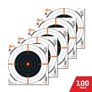 Ez Aim Bullseye Paper Shooting Targets by Allen Company, 12x12, 0.35 lbs,100-Pack, Multi-Color